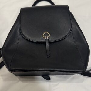 Kate Spade Black Backpack with Gold Accent